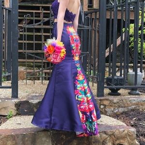 two piece prom dress